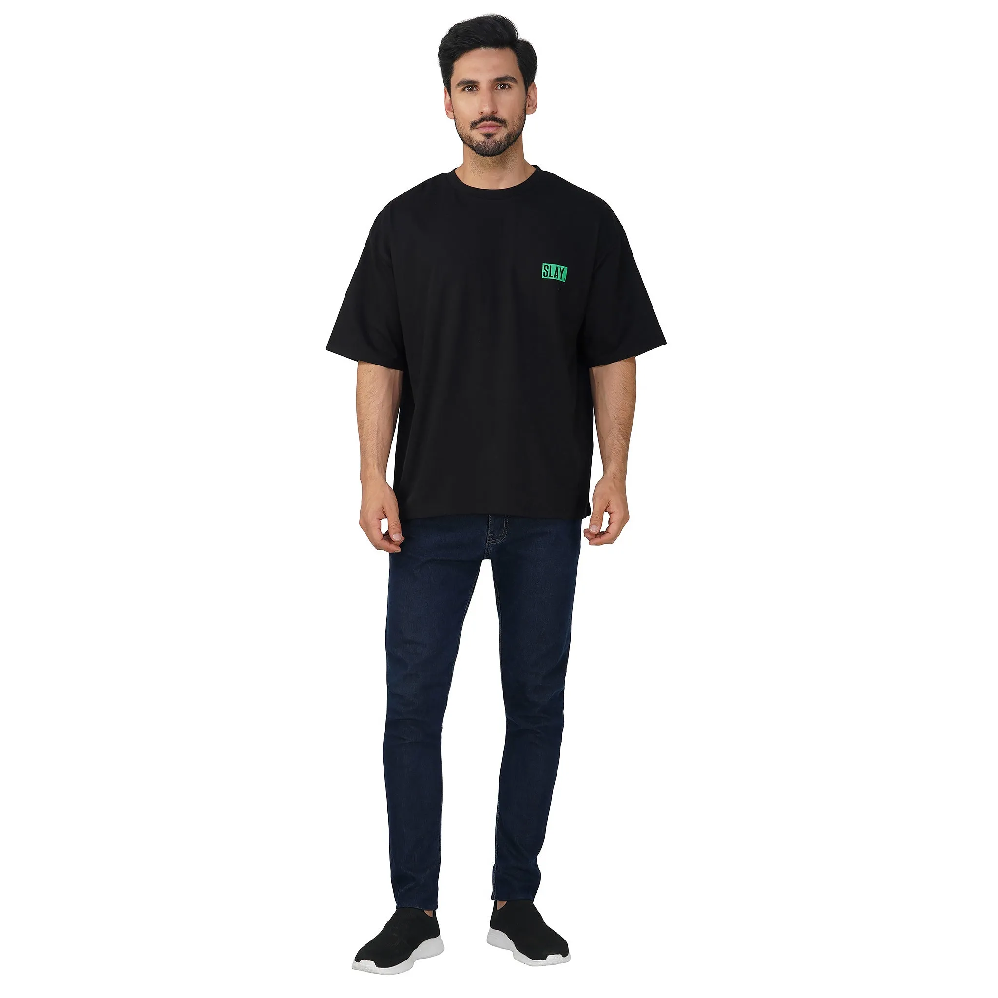 SLAY. Men's "Get High - Stay High" Oversized Drop shoulder T shirt