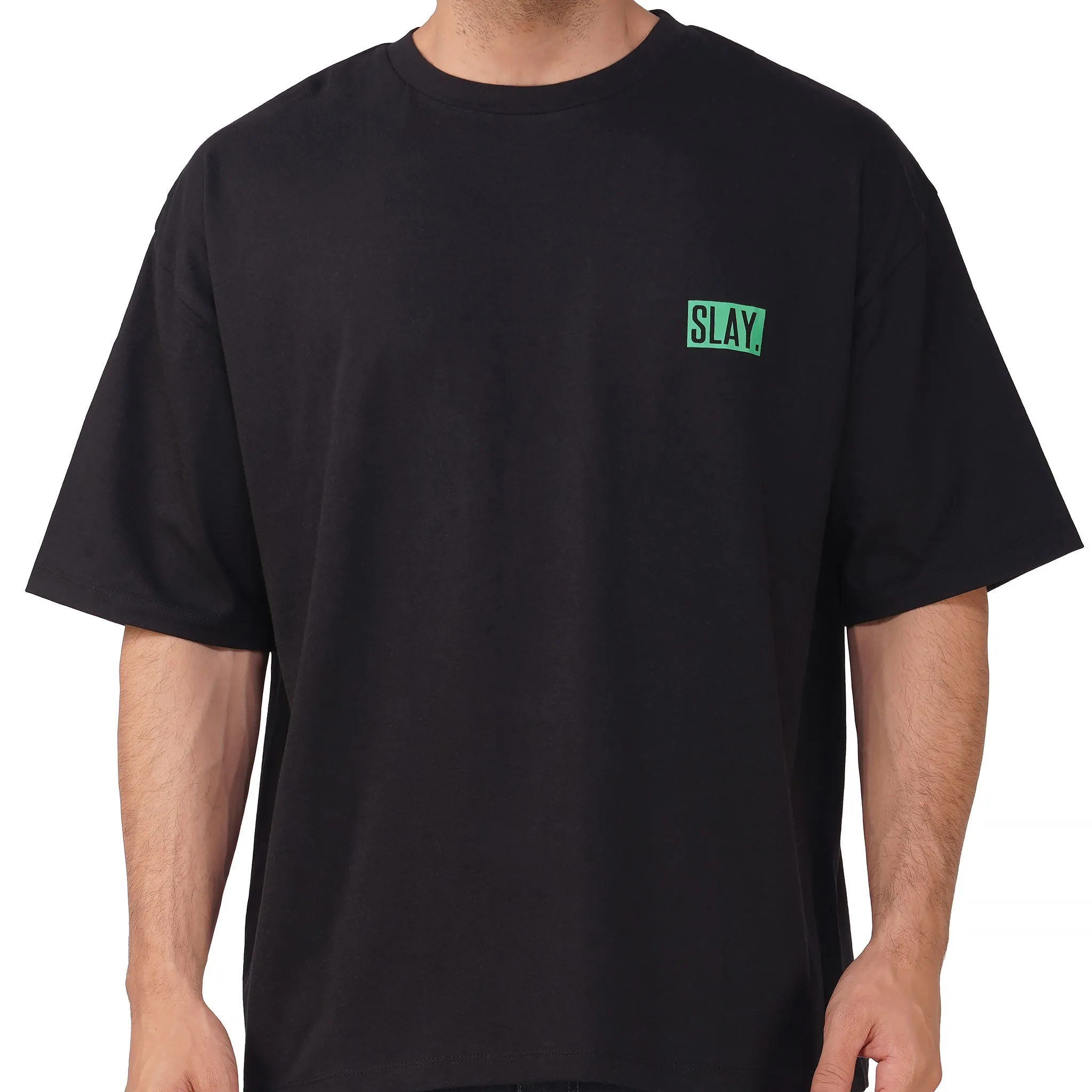 SLAY. Men's "Get High - Stay High" Oversized Drop shoulder T shirt