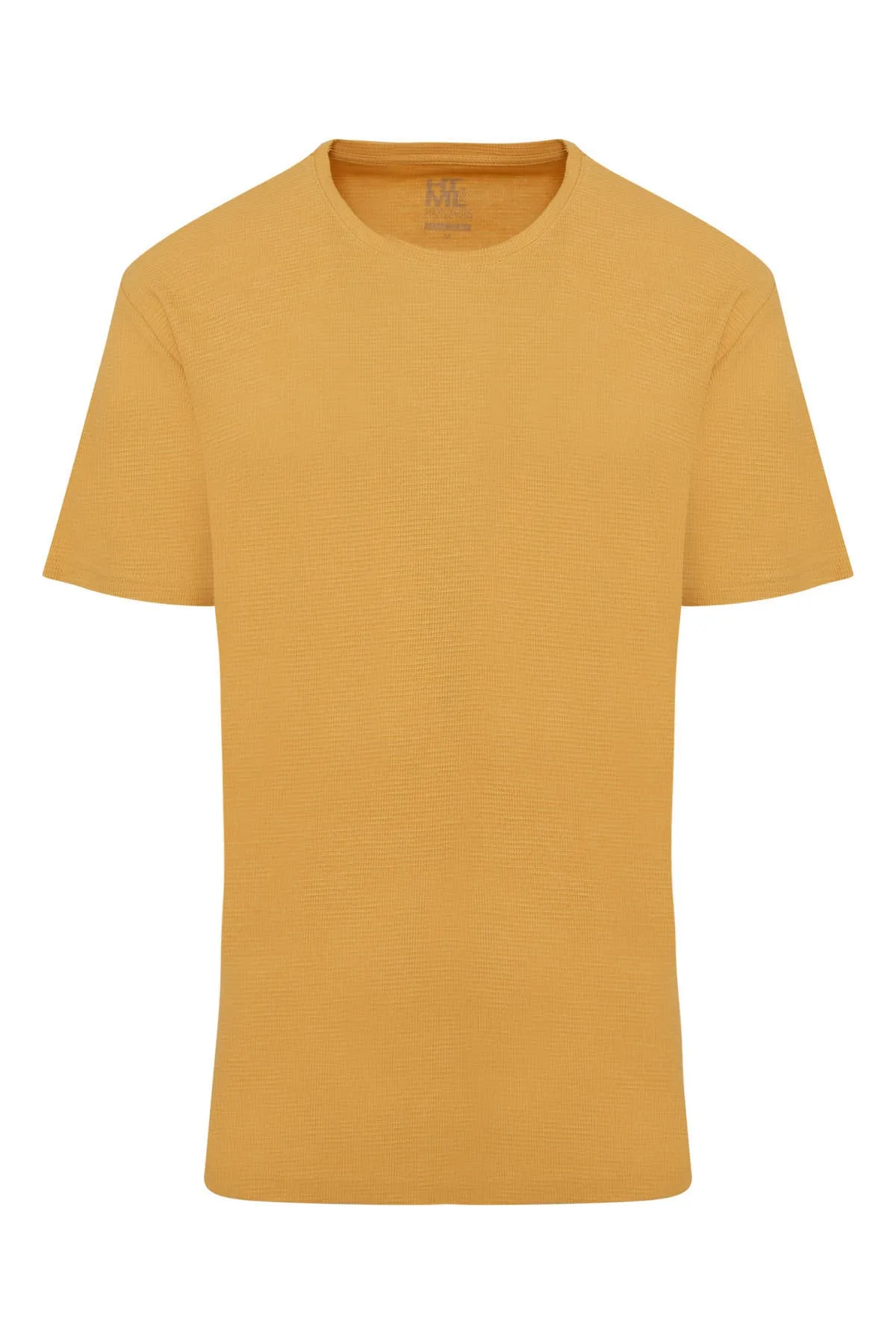 Slim Fit Mustard Cotton Crew Neck T-Shirt