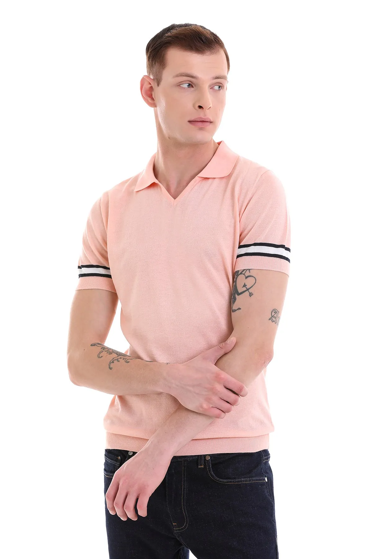 Slim Fit Pink Polo T-Shirt