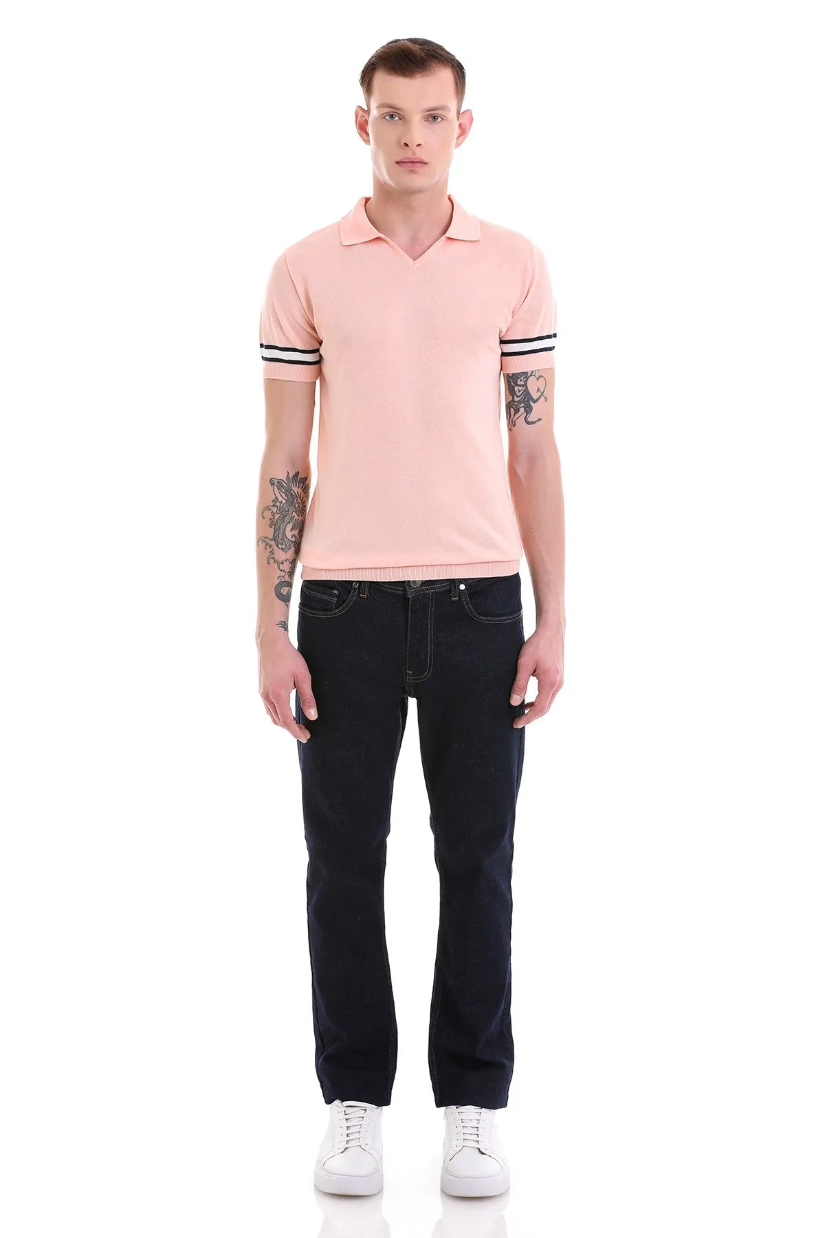 Slim Fit Pink Polo T-Shirt