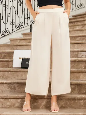 Smooth Silk Wide Leg  Pants