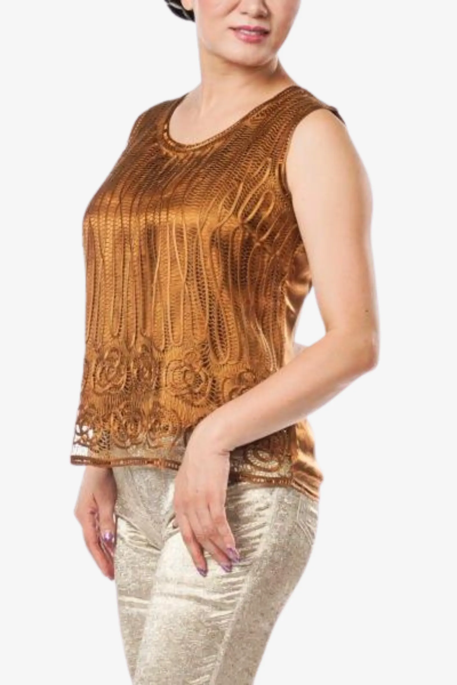 Soulmates C905 Silk Beaded Tank Top