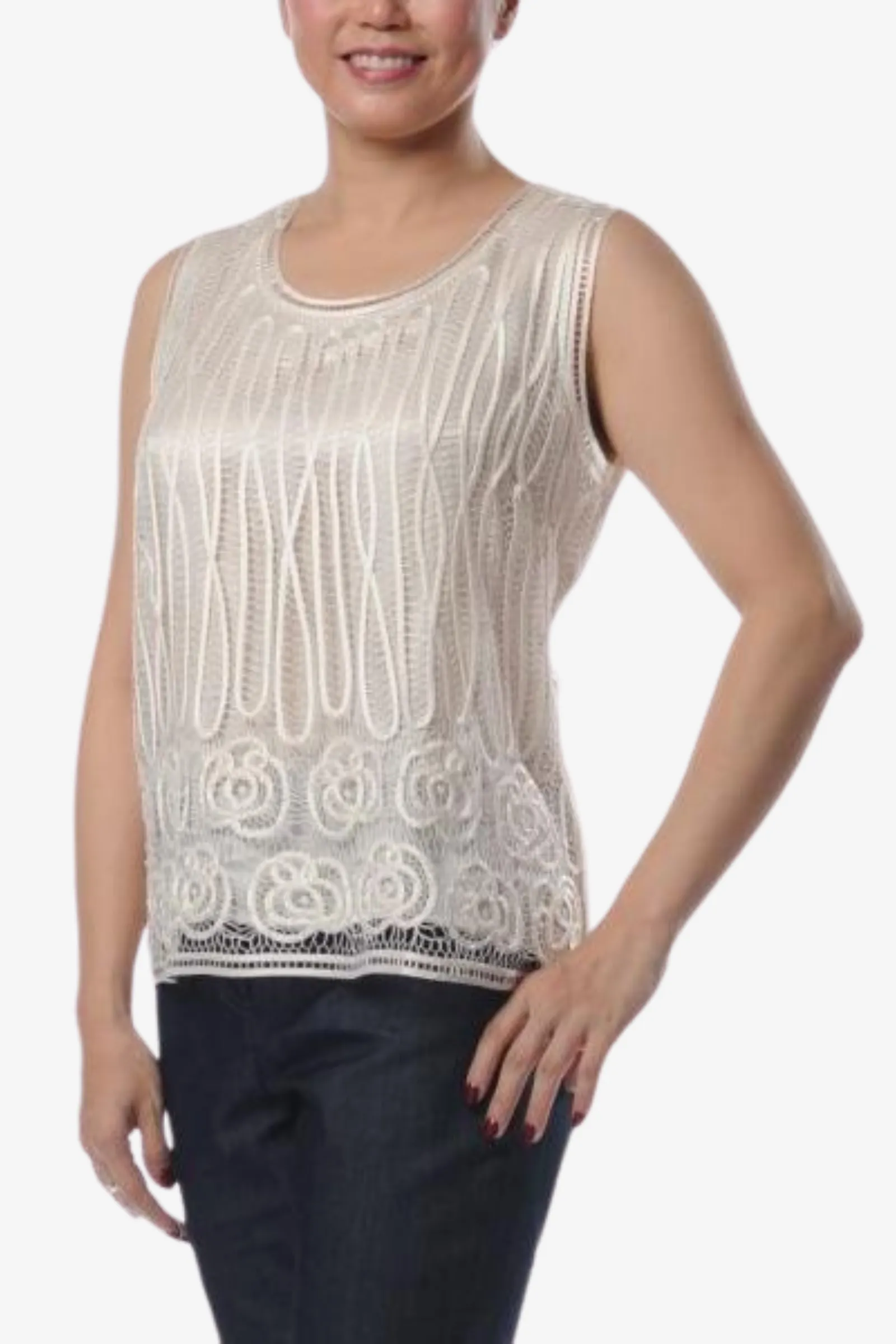 Soulmates C905 Silk Beaded Tank Top