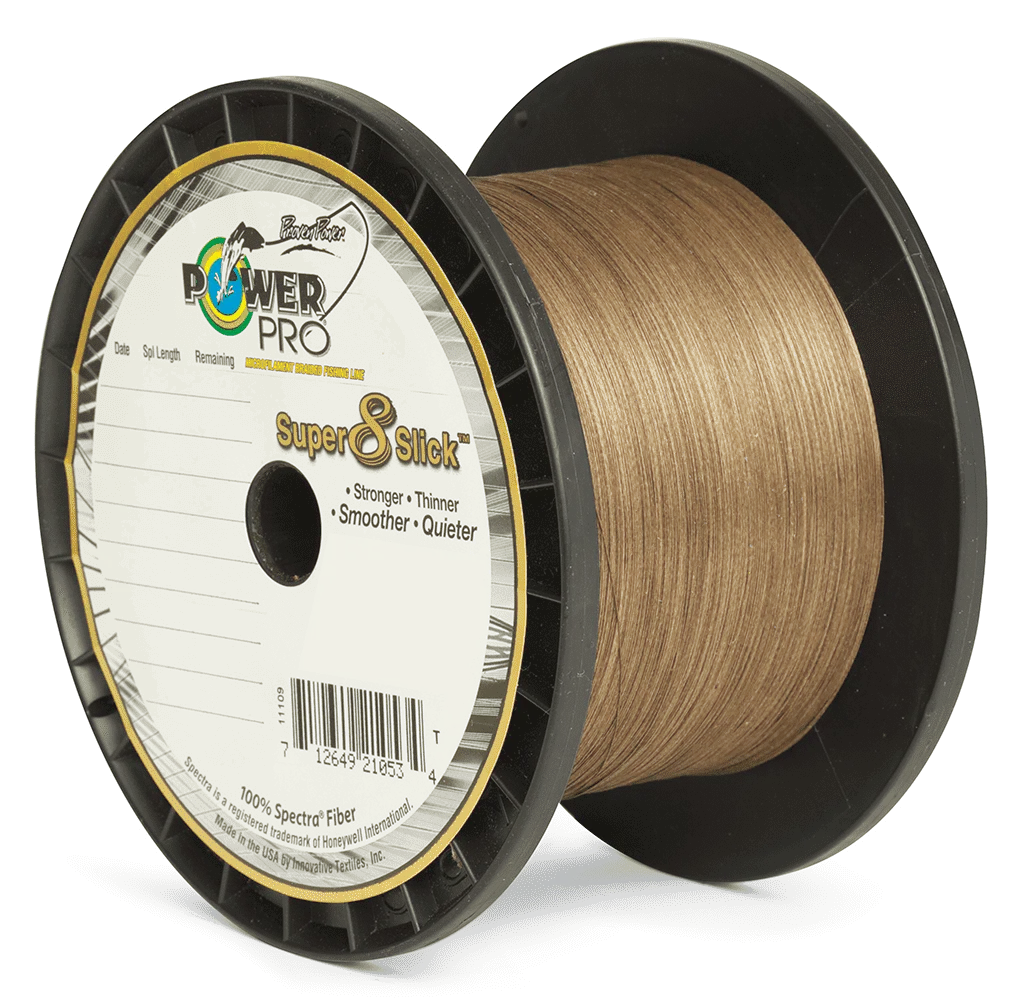 Super 8 Slick 1500yd Braided Line - Timber Brown - Power Pro