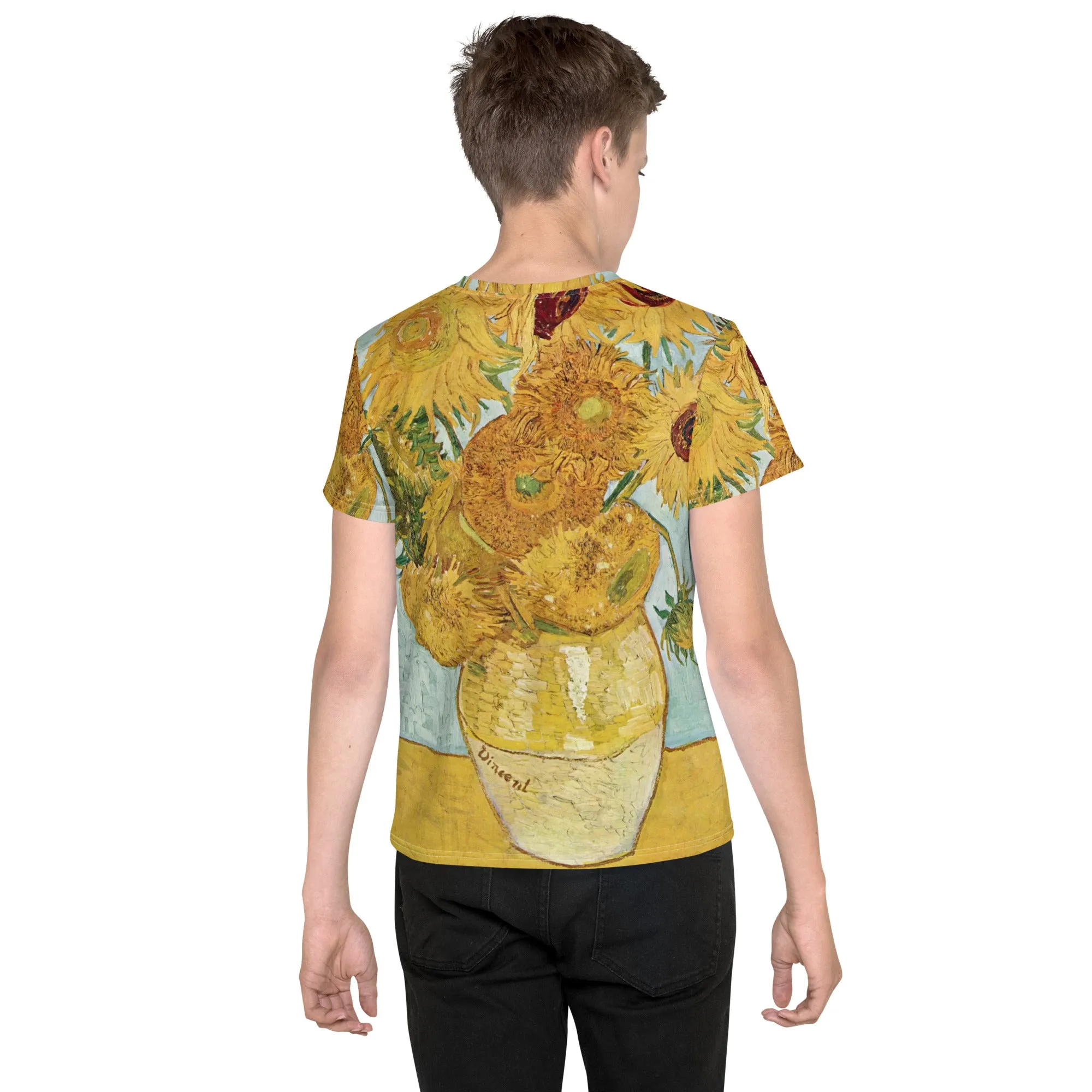 Van Gogh Inspired Sunflowers Teen T-Shirt