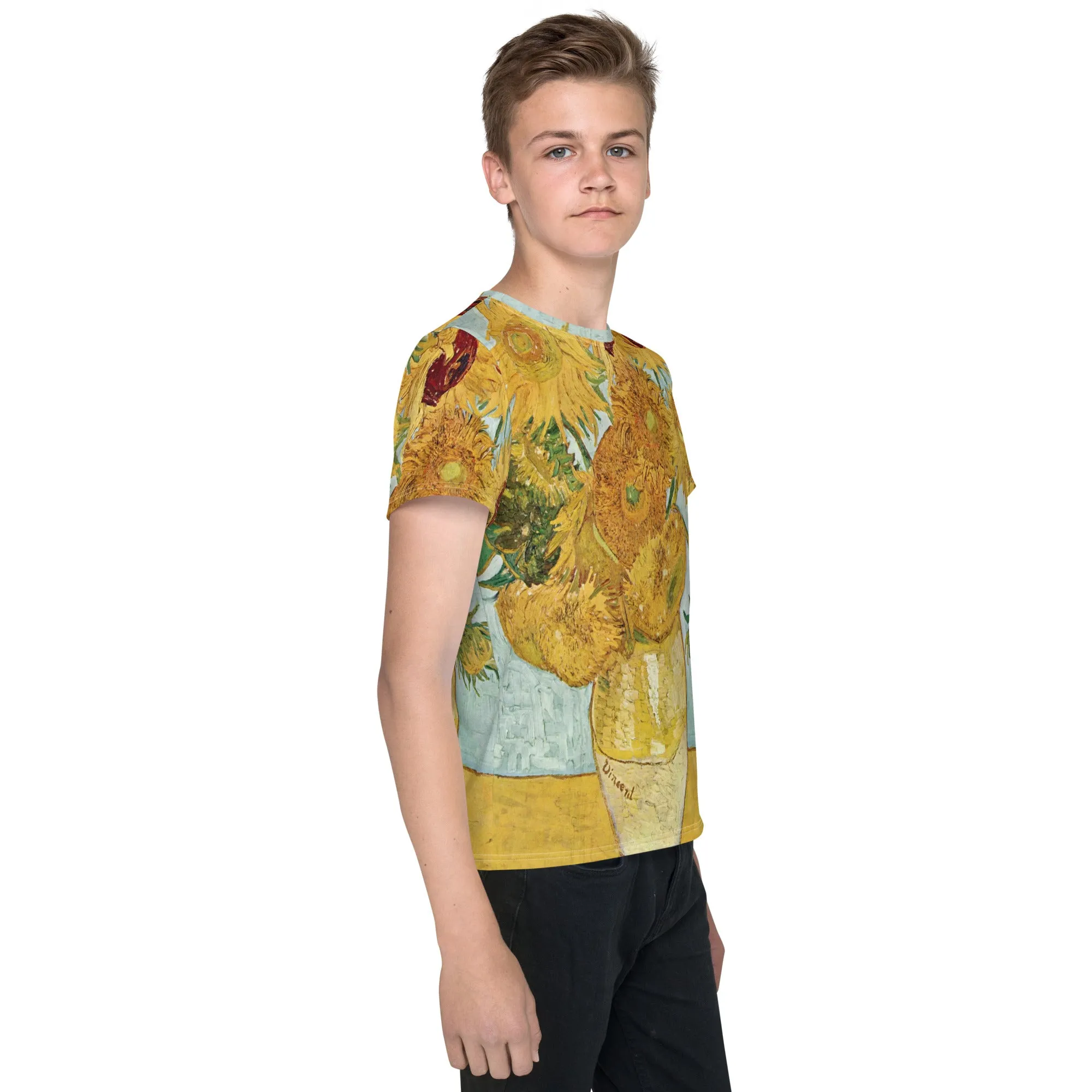 Van Gogh Inspired Sunflowers Teen T-Shirt