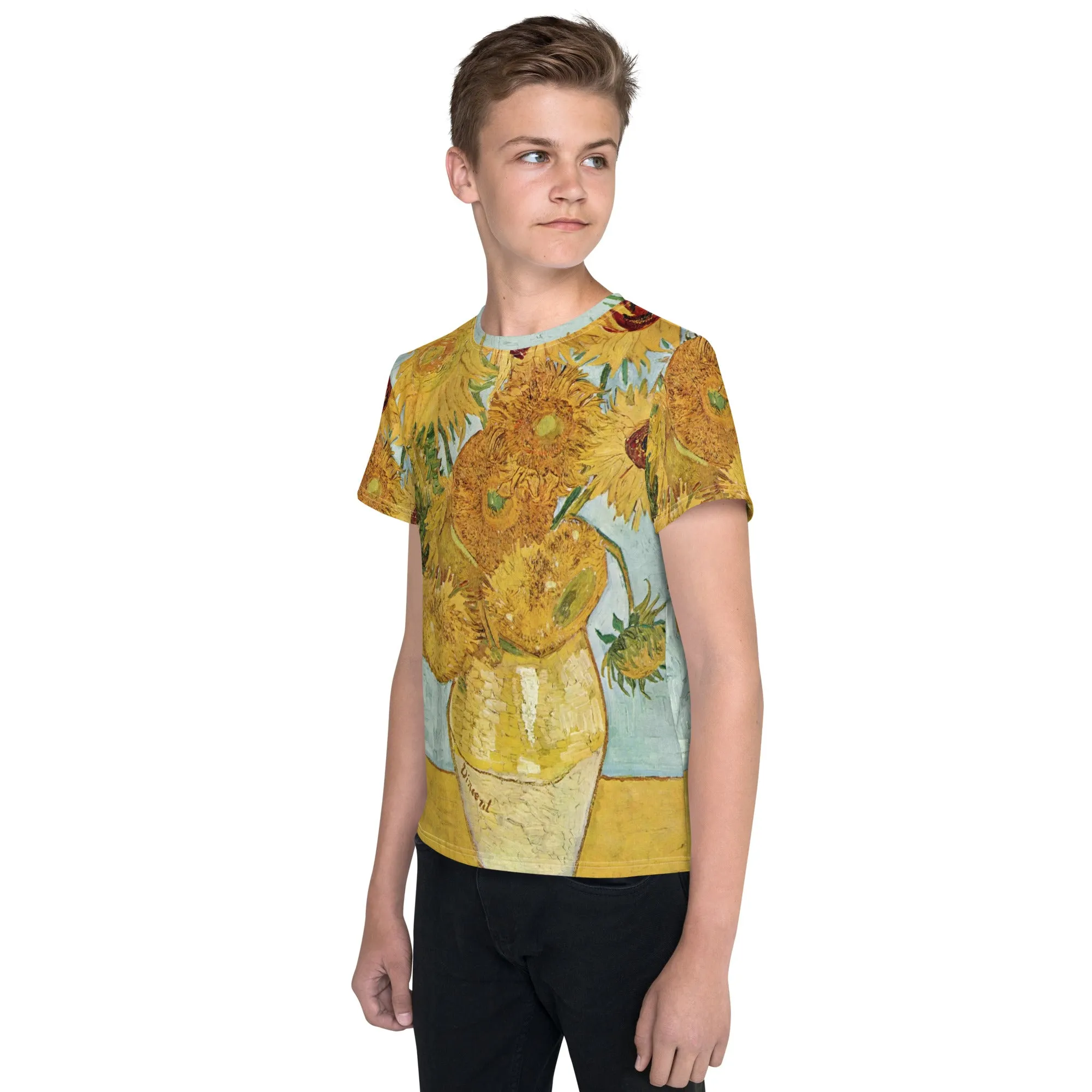 Van Gogh Inspired Sunflowers Teen T-Shirt