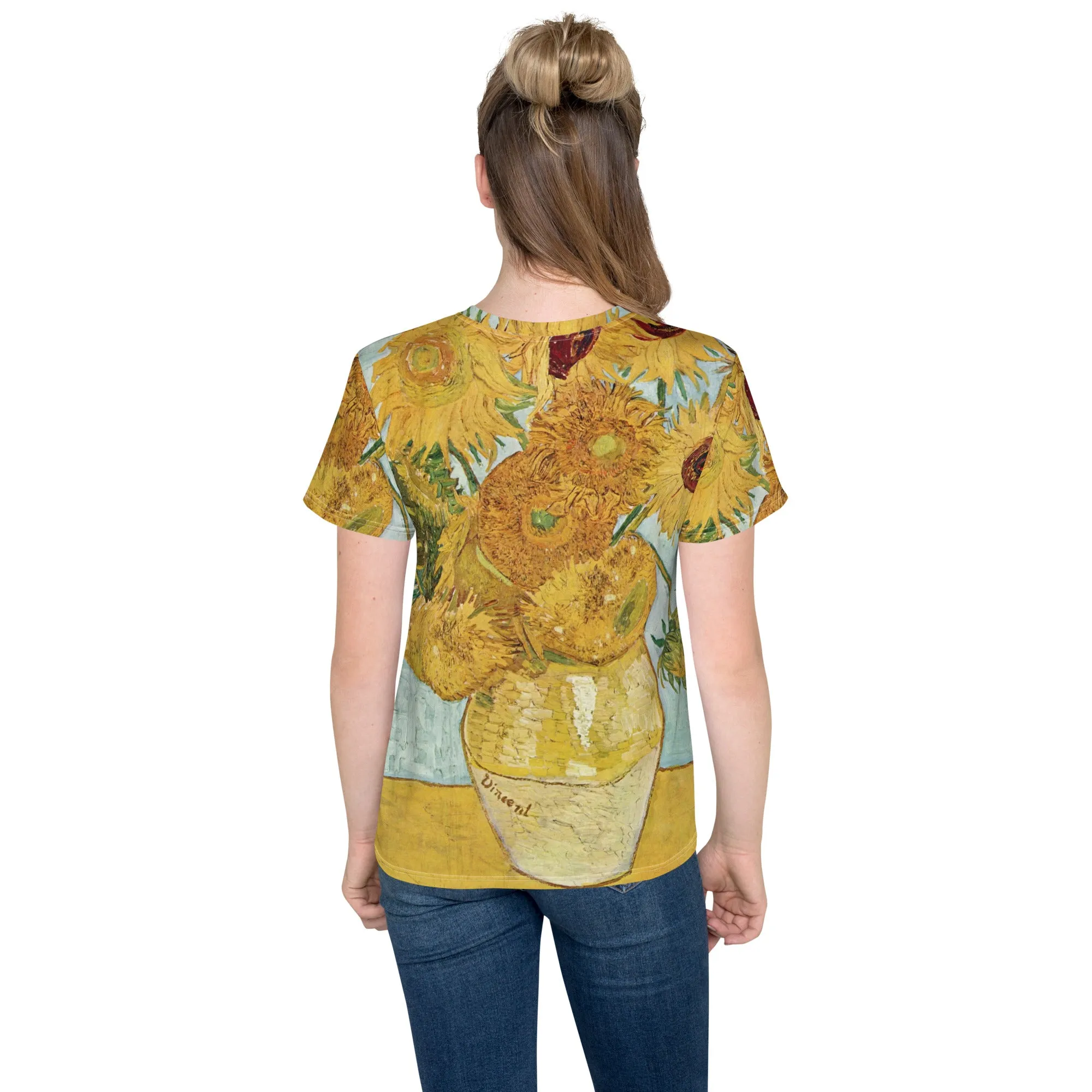 Van Gogh Inspired Sunflowers Teen T-Shirt