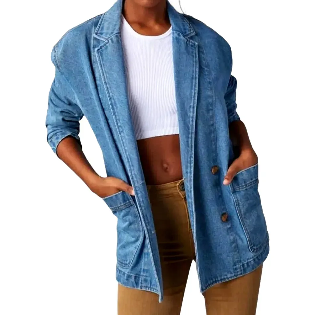 Vintage chore women's denim blazer