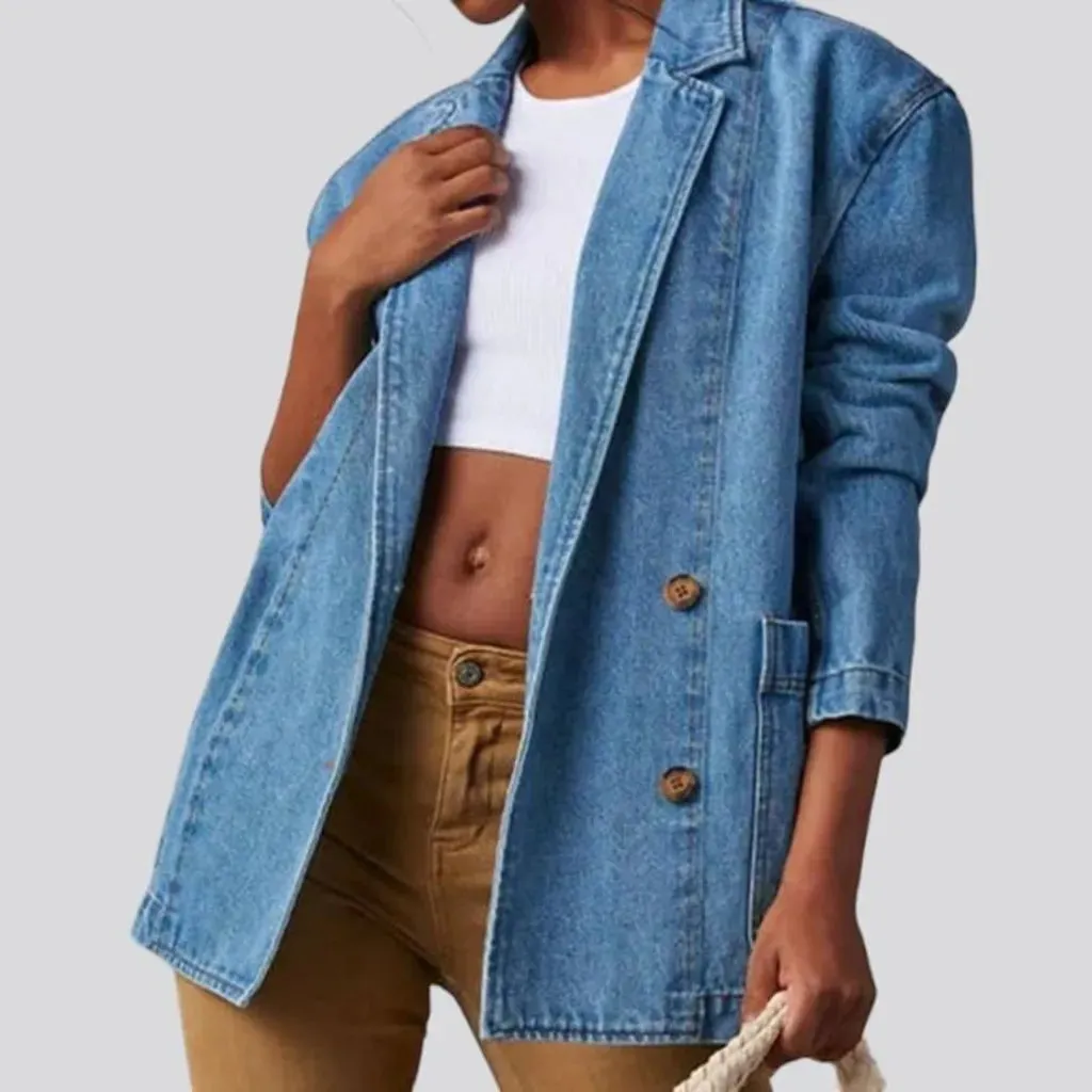 Vintage chore women's denim blazer